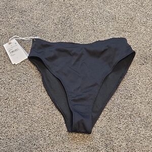 NWT Good American Women Black Bikini Bottom Swim Sz 2/M